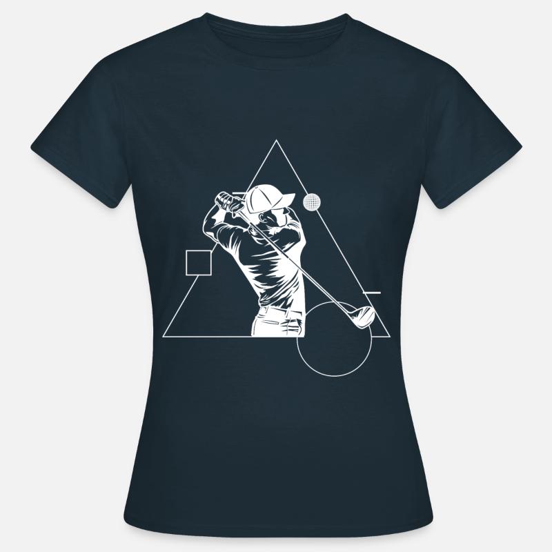 Golf Golf Course Golfer Geometry - Women's T-Shirt - navy