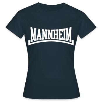 Mannheim - Frauen T-Shirt - Navy - Vorne - AI Model Female 172 dark (172cm)