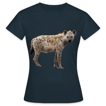 Hyäne Afrika Safari Tierliebhaber - Frauen T-Shirt - Navy - Vorne - AI Model Female 172 dark (172cm)