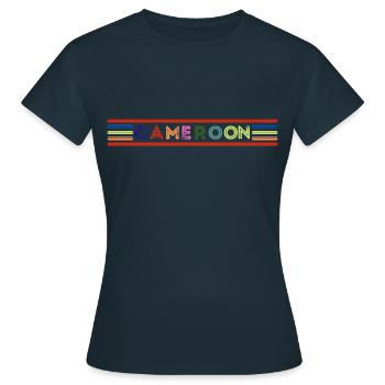Kamerun - Frauen T-Shirt - Navy - Vorne - AI Model Female 172 dark (172cm)