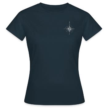 Boussole blanche - T-shirt Femme - marine - Devant - AI Model Female 172 dark (172cm)