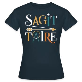 Sagittaire - T-shirt Femme - marine - Devant - AI Model Female 172 dark (172cm)