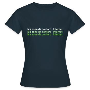 GEEK HUMOR LUSTIGER WITZ 4 - Frauen T-Shirt - Navy - Vorne - AI Model Female 172 dark (172cm)