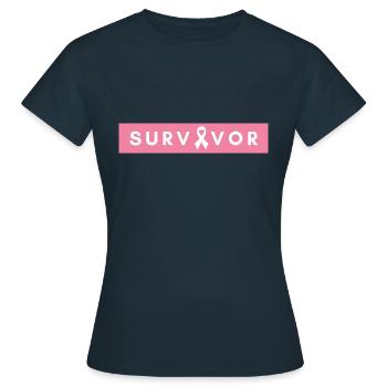Cancer Survivor - Women's T-Shirt - navy - Front - AI Model Female 172 dark (172cm)