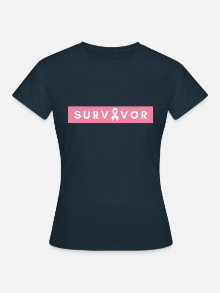 Krebs-Überlebender - Frauen T-Shirt - Navy