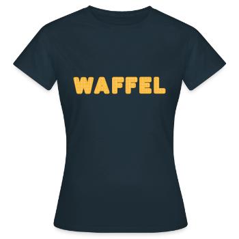 waffel backen - Frauen T-Shirt - Navy - Vorne - AI Model Female 172 dark (172cm)