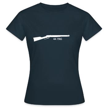 Lever-action rifle under guard 44 mag - Rifle - Women's T-Shirt - navy - Front - AI Model Female 172 dark (172cm)