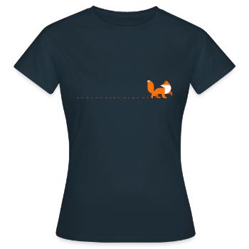 Fox suit la protection de l’environnement des animaux forestiers - T-shirt Femme - marine - Devant - AI Model Female 172 dark (172cm)