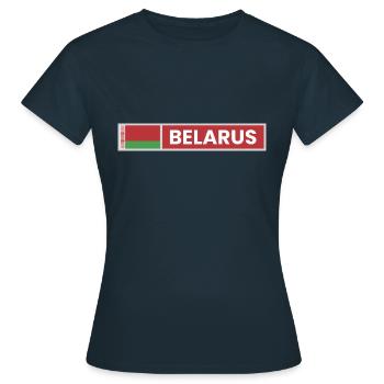Belarus Flag - Women's T-Shirt - navy - Front - AI Model Female 172 dark (172cm)