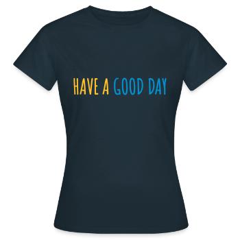 Bonne journée - T-shirt Femme - marine - Devant - AI Model Female 172 dark (172cm)
