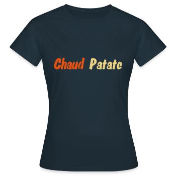 Chaud patate - T-shirt Femme - marine - Devant - AI Model Female 172 dark (172cm)