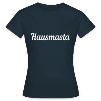 Caretaker "Hausmasta" - Women's T-Shirt - navy - Front - AI Model Female 172 dark (172cm)