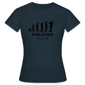 Evolution - Golfeur - T-shirt Femme - marine - Devant - AI Model Female 172 dark (172cm)