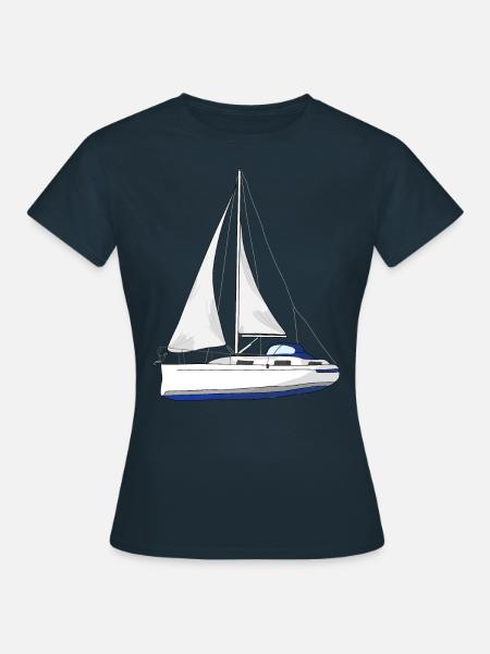 Segelboot - Frauen T-Shirt - Navy