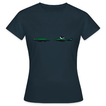 Crocodile lauren water witty - Women's T-Shirt - navy - Front - AI Model Female 172 dark (172cm)