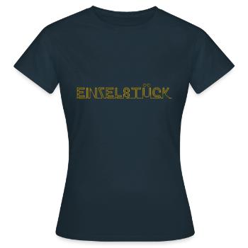 einzelstück,leuchtschrift,gold,goldene schrift - Frauen T-Shirt - Navy - Vorne - AI Model Female 172 dark (172cm)