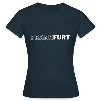 Frankfurt - Frauen T-Shirt - Navy - Vorne - AI Model Female 172 dark (172cm)