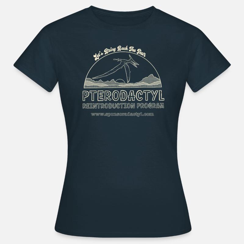 Programme de réintroduction des ptérodactyles - T-shirt Femme - marine