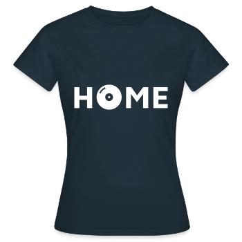 Partyhaus, Disko, Musikhaus - Frauen T-Shirt - Navy - Vorne - AI Model Female 172 dark (172cm)