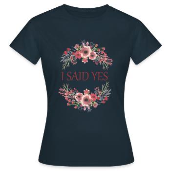 Je dis OUI - T-shirt Femme - marine - Devant - AI Model Female 172 dark (172cm)