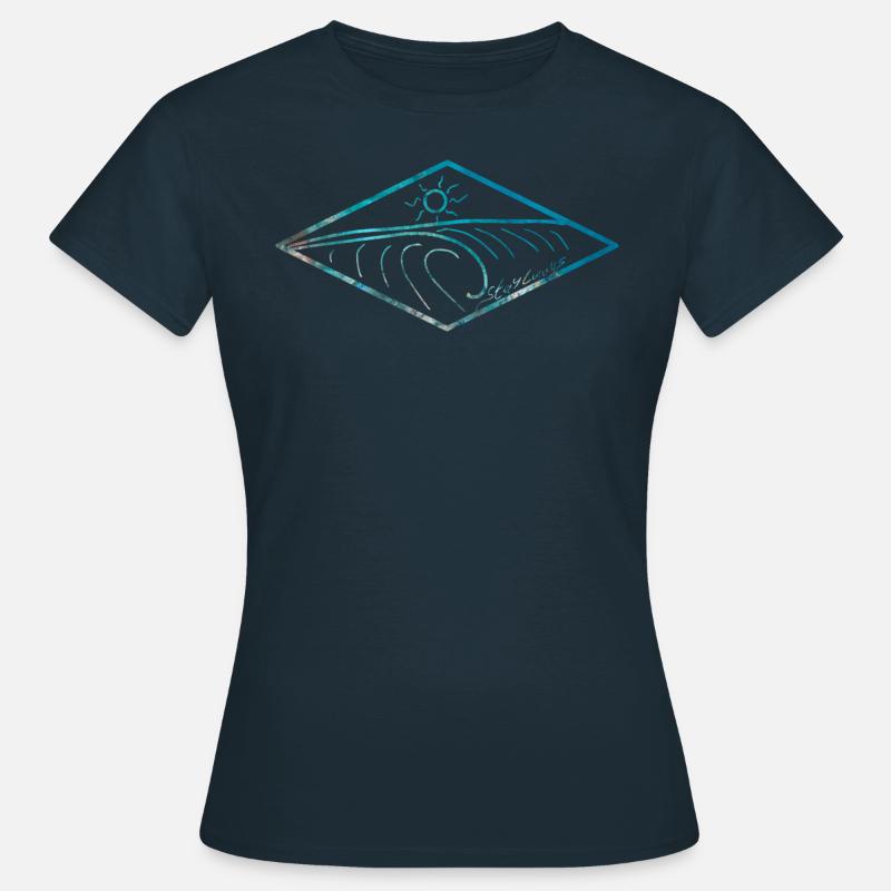 Stay Curious Wave - Women's T-Shirt - navy