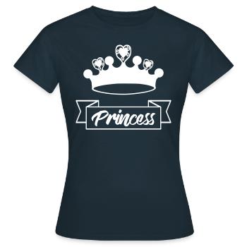 Princesse Couronne Couronne - T-shirt Femme - marine - Devant - AI Model Female 172 dark (172cm)