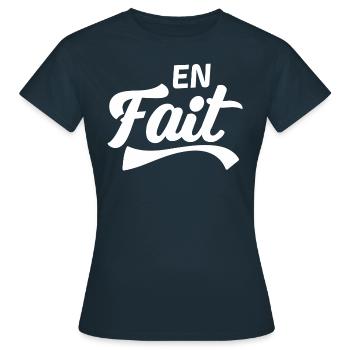 En fait - T-shirt Femme - marine - Devant - AI Model Female 172 dark (172cm)