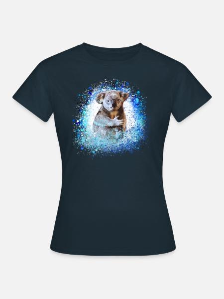 koala ,blau,graffiti,malerei,koala bär - Frauen T-Shirt - Navy