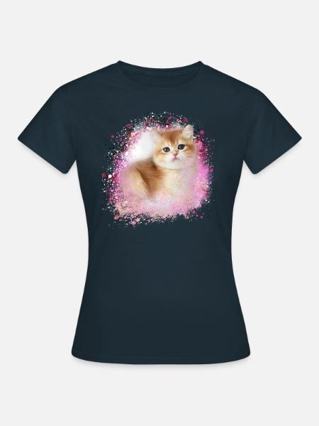 kätzchen,katze,katzenbaby,graffiti,malerei - Frauen T-Shirt - Navy