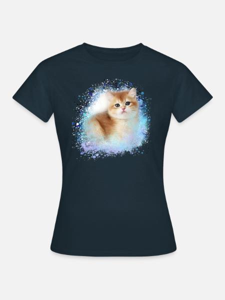 chaton, chaton, chaton, graffiti, peinture - T-shirt Femme - marine