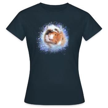 cochons d’Inde, graffitis, cochons d’Inde rosette - T-shirt Femme - marine - Devant - AI Model Female 172 dark (172cm)