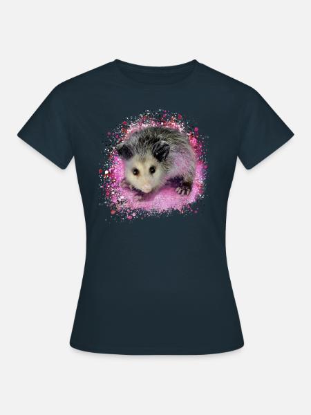 opossum,maus,nagetier,graffiti - Frauen T-Shirt - Navy