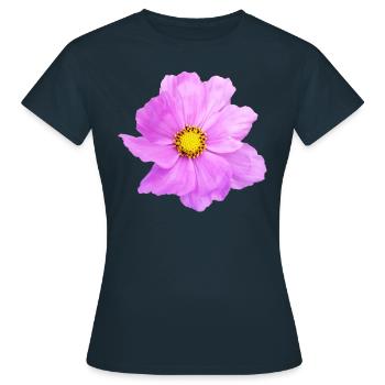 Flower, floral,flowers,flower - Women's T-Shirt - navy - Front - AI Model Female 172 dark (172cm)