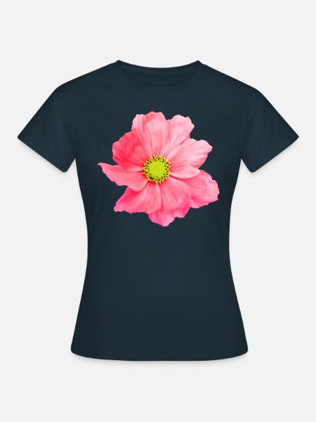 Blume, floral,blumen,blüte - Dame-T-shirt - marineblå