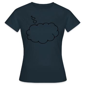 Denkblase - Frauen T-Shirt - Navy - Vorne - AI Model Female 172 dark (172cm)