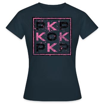 K-POP - Corée Pop - T-shirt Femme - marine - Devant - AI Model Female 172 dark (172cm)