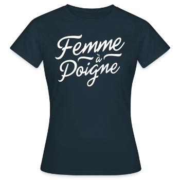 Femme à poigne - T-shirt Femme - marine - Devant - AI Model Female 172 dark (172cm)