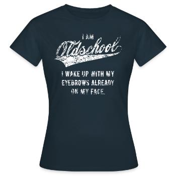 Oldschool Eyebrows - Vintage Edition White - Women's T-Shirt - navy - Front - AI Model Female 172 dark (172cm)