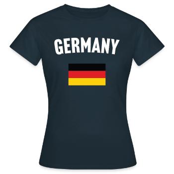 Drapeau de l’Allemagne - T-shirt Femme - marine - Devant - AI Model Female 172 dark (172cm)