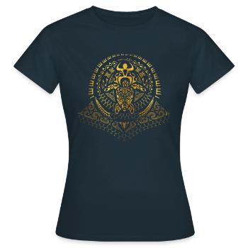 UX Maori Angitu Glück Erfolg - Frauen T-Shirt - Navy - Vorne - AI Model Female 172 dark (172cm)