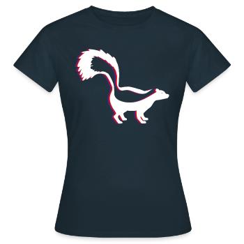 stinktier - Frauen T-Shirt - Navy - Vorne - AI Model Female 172 dark (172cm)