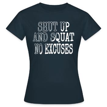 defensive joke statement churrascada winter - Frauen T-Shirt - Navy - Vorne - AI Model Female 172 dark (172cm)