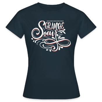 older sister - Women's T-Shirt - navy - Front - AI Model Female 172 dark (172cm)