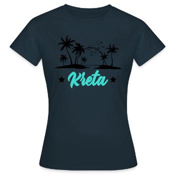 Crète - T-shirt Femme - marine - Devant - AI Model Female 172 dark (172cm)