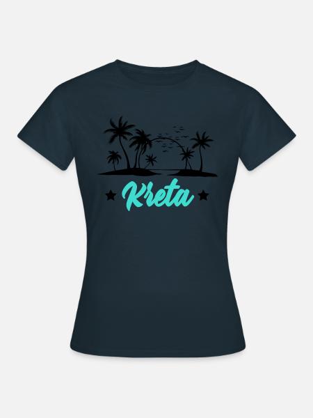 kreta - Frauen T-Shirt - Navy