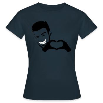 Stefan Herz - Frauen T-Shirt - Navy - Vorne - AI Model Female 172 dark (172cm)