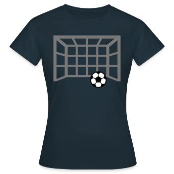 but de football - T-shirt Femme - marine - Devant - AI Model Female 172 dark (172cm)