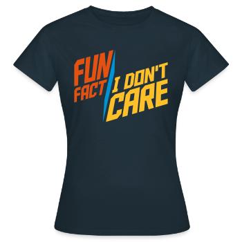 Je me fiche des faits - T-shirt Femme - marine - Devant - AI Model Female 172 dark (172cm)