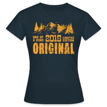 Birthday Gift 2015 - 2015 - Women's T-Shirt - navy - Front - AI Model Female 172 dark (172cm)