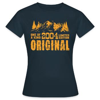 Geburtstagsgeschenk 2004 - 2004 - Frauen T-Shirt - Navy - Vorne - AI Model Female 172 dark (172cm)